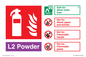 FZ15958: L2 Powder Fire Extinguisher Identification Sign