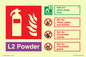 FZ15958: L2 Powder Fire Extinguisher Identification Sign