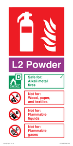 FZ15958: L2 Powder Fire Extinguisher Identification Sign
