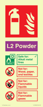 FZ15958: L2 Powder Fire Extinguisher Identification Sign