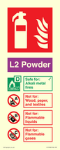 FZ15958: L2 Powder Fire Extinguisher Identification Sign