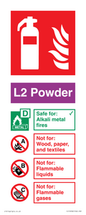 FZ15958: L2 Powder Fire Extinguisher Identification Sign