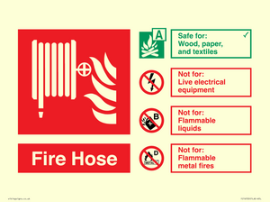 FZ16720: Fire Hose Identification Sign