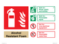 FZ16846: Alcohol Resistant Foam Fire Extinguisher Identification Sign