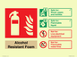 FZ16846: Alcohol Resistant Foam Fire Extinguisher Identification Sign