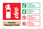 FZ16846: Alcohol Resistant Foam Fire Extinguisher Identification Sign