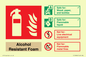 FZ16846: Alcohol Resistant Foam Fire Extinguisher Identification Sign
