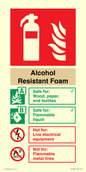 FZ16846: Alcohol Resistant Foam Fire Extinguisher Identification Sign