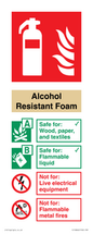 FZ16846: Alcohol Resistant Foam Fire Extinguisher Identification Sign