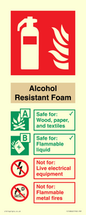 FZ16846: Alcohol Resistant Foam Fire Extinguisher Identification Sign
