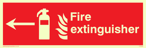 FZ335: Fire extinguisher left sign