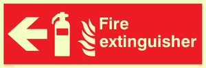 FZ335: Fire extinguisher left sign