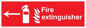 FZ335: Fire extinguisher left sign