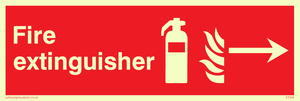 FZ336: Fire extinguisher right sign