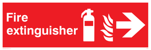 FZ336: Fire extinguisher right sign