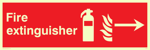 FZ336: Fire extinguisher right sign