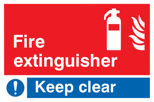 FZ337: Fire extinguisher keep clear