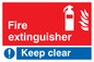 FZ337: Fire extinguisher keep clear