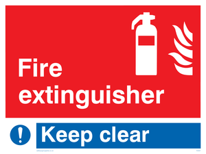 FZ337: Fire extinguisher keep clear