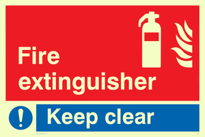 FZ337: Fire extinguisher keep clear