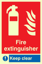 FZ337: Fire extinguisher keep clear