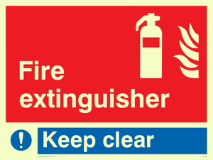 FZ337: Fire extinguisher keep clear