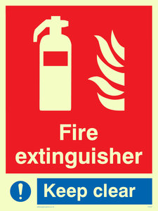 FZ337: Fire extinguisher keep clear