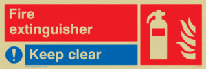 FZ337: Fire extinguisher keep clear