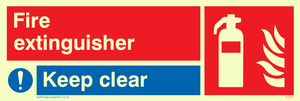 FZ337: Fire extinguisher keep clear