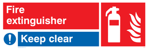 FZ337: Fire extinguisher keep clear