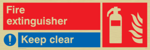 FZ337: Fire extinguisher keep clear