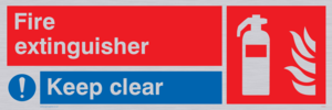 FZ337: Fire extinguisher keep clear
