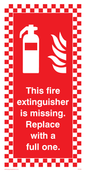 FZ338: Fire extinguisher missing sign