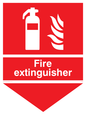 FZ339: Fire extinguisher here sign