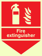 FZ339: Fire extinguisher here sign