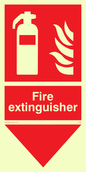 FZ339: Fire extinguisher here sign