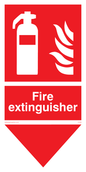 FZ339: Fire extinguisher here sign
