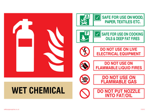FZ372: This Extinguisher Contains Wet Chemical Instructions For Use