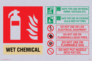 FZ372: This Extinguisher Contains Wet Chemical Instructions For Use