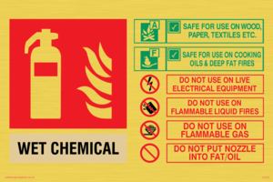 FZ372: This Extinguisher Contains Wet Chemical Instructions For Use