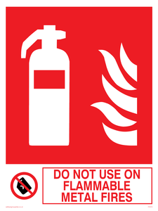 FZ374: do not use on flammable metal fires