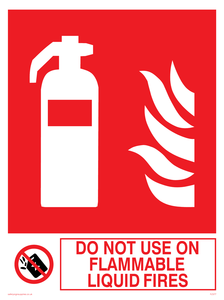 FZ377: do not use on flammable liquid fires