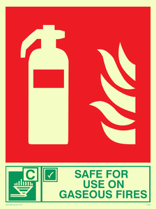 FZ381: safe for use on gaseous fires