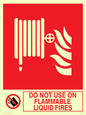 FZ382: do not use on flammable liquid fires