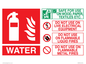 FZ383: WATER Fire Extinguisher Identification Sign