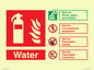 FZ383: WATER Fire Extinguisher Identification Sign
