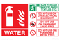 FZ383: WATER Fire Extinguisher Identification Sign