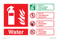 FZ383: WATER Fire Extinguisher Identification Sign