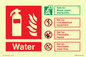 FZ383: WATER Fire Extinguisher Identification Sign