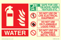 FZ383: WATER Fire Extinguisher Identification Sign